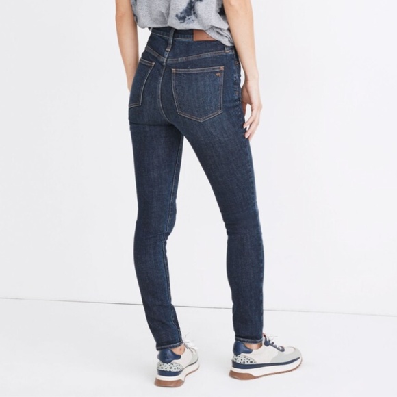 NWT Madewell Tall 11" High-Rise Skinny Jeans in Birchfield Wash Size 28 Tall - Picture 4 of 16